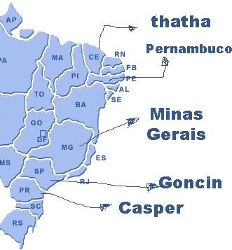 Mapa cucumis Brazil