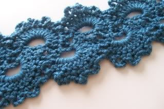Blue Lacy Scarf