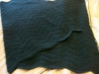 crochet,ripple,afghan,green,blanket