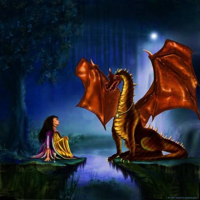 dragon and lady