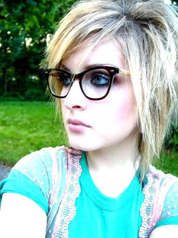 hair656.jpg scene emo hair hairstyle pretty glasses blonde short