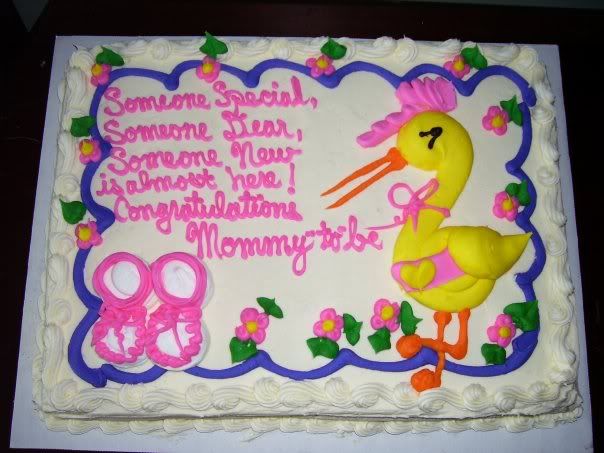 Sayings for baby shower cake?