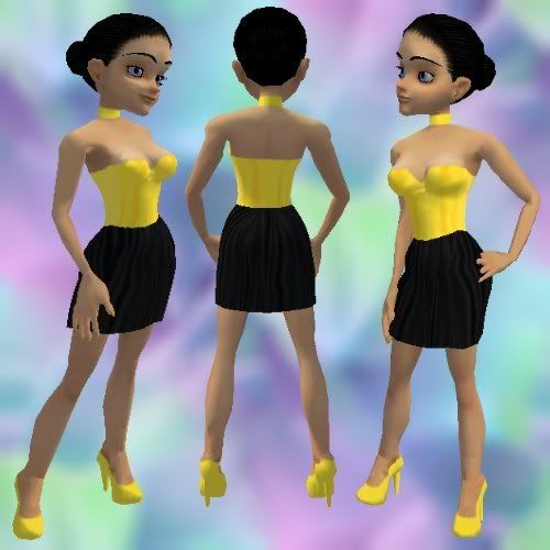 skirt suit yellow