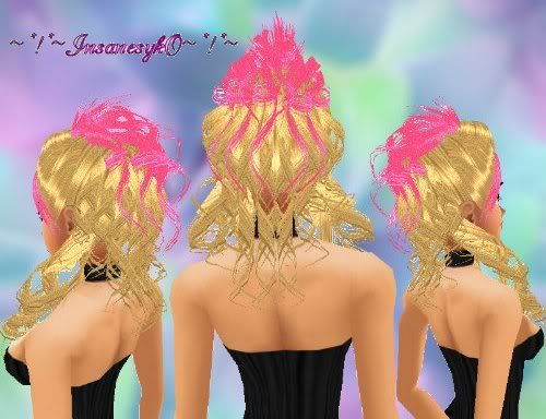 blonde and pink spiketop back