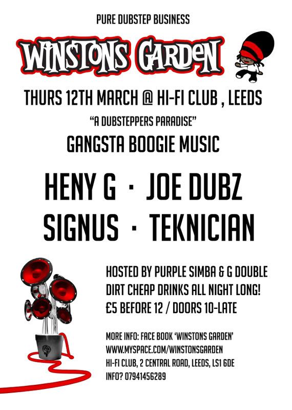 Dubstepforum Com View Topic Leeds Thur 12th Mar Heny G