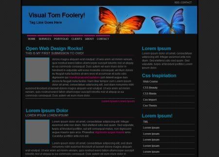 Wordpress Template Visual Tomfoolery