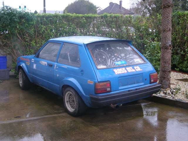 Toyota starlet rally crash