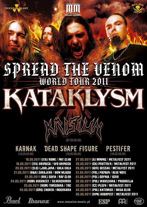 Kataklysm world tour poster