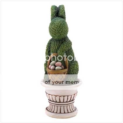 Topiary Easter Bunny with Basket Eggs Rabbit  