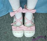 Sweet Lolita white flats shoes gothic NEW US 5.5   10.5  