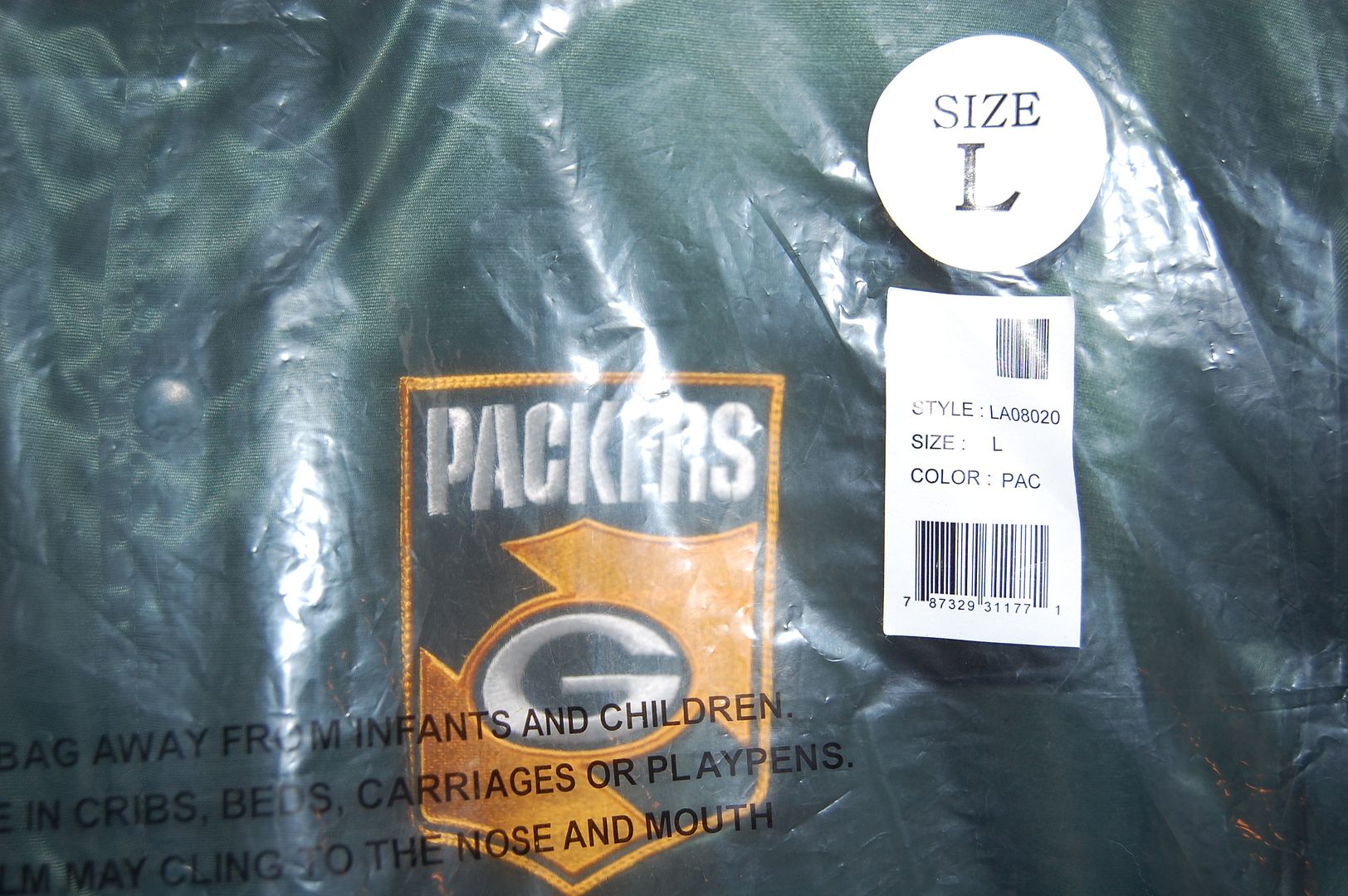 YOU ARE BIDDING ON A  NEW NFL ORIGINALS GREENBAY PACKERS LARGE JACKET 