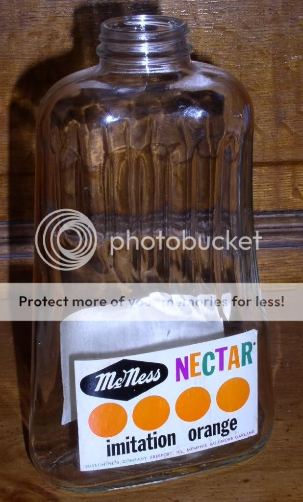 Owens Illinois Clear McNess Nectar 1 Quart Product Bottle  